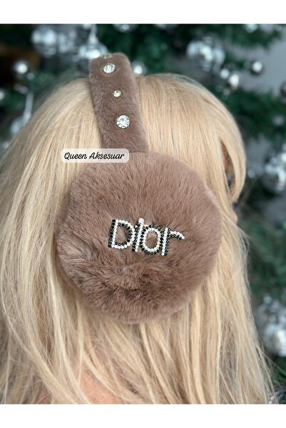 QUEEN AKSESUAR سماعات أذن فاخرة بتصميم ريشي مع دبوس لؤلؤي قابل للطي، سماعات أ...