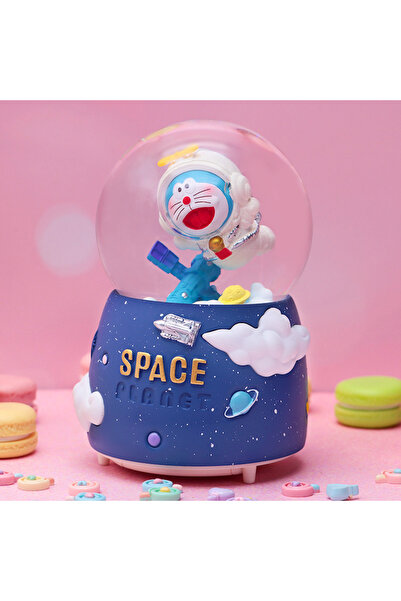 Livava Doraemon Uzayda Orta Boy Kar Küresi Işıklı, Müzikli, 12x8