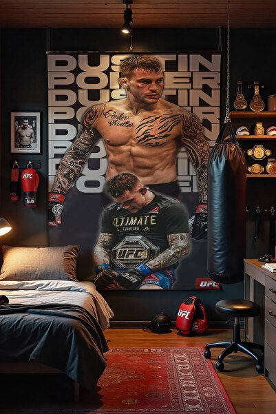 FG Store UFC Dustin Poirier Temalı Dijital Baskılı Duvar Örtüsü Duvar Halısı