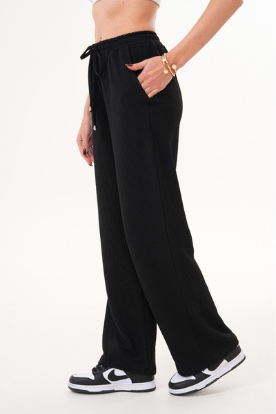 ZENA BY ÇETİN LEVENT OVERSİZE BORU PAÇA ÖRME PANTOLON