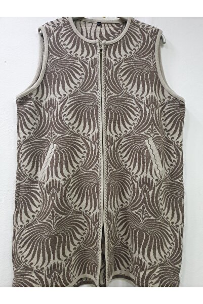 sercan konfeksiyon Women's Steel Knitted Vest with Zippered Pockets