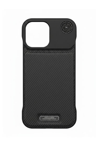 S-TOP غلاف كفر ايفون 17 اسود فاخر – ضد الصدمات وخفيف الوزن