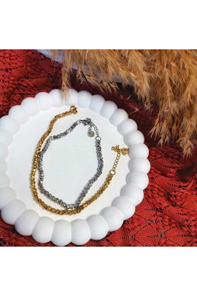 Masal Gurumi سوار سلسلة دوريكا من الفولاذ (هدية للأم) خيارات اللون ذهبي وفضي ...