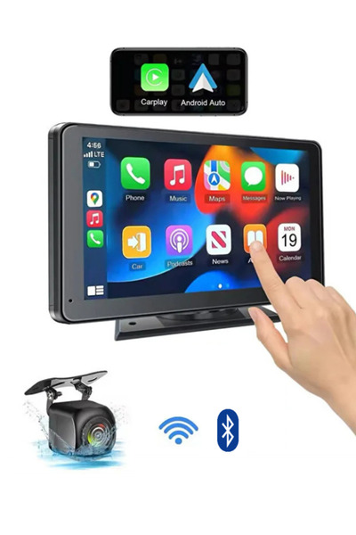 Tekinex CP-7 CarPlay 7" Inch Ekran Tak Çalıştır | Kablosuz CarPlay | Dokunmatik IPS Ekran | Park Kameralı