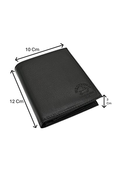 Westpolo Hakiki Deri Ekstra Kartlıklı, Kağıt Para, Bozuk Para ve Bol Kart Böl...