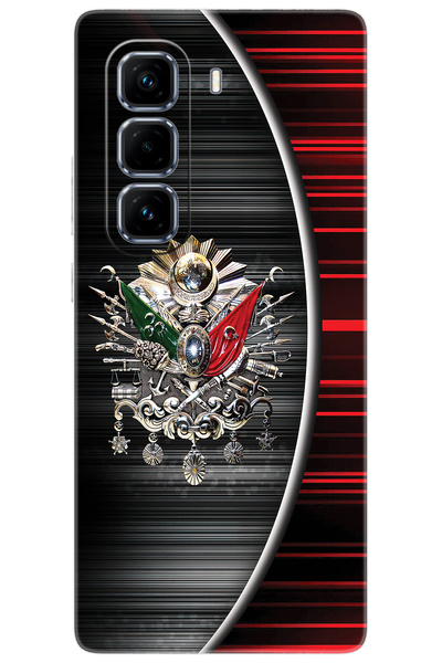 iNfinix Hot 50 PRO PLUS (X6880) Compatible Sheath Pattern Silicone Ottoman Tughra Design NGO:410 CP-KopBI02
