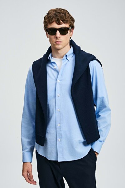 Lufian 112010676 Даниел Мъжка риза Basic Shirt Regular Fit Мъжка риза СИНЬО