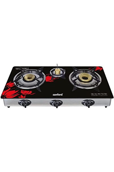 Generic Sanford SF5326GC 3-Burner Gas Stove Black/Red