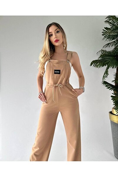 GAMZE ALPTEKİN Beli Lace-Up Salopet Jumpsuit