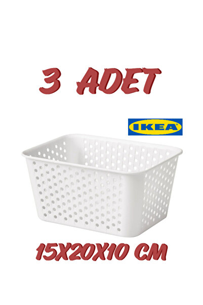IKEA Beyaz Sepet 15x20x10 cm (3 adet)