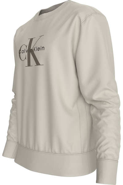 Calvin Klein Erkek Marka Logo Baskılı Bisiklet Yaka Günlük Kullanıma Uygun Uzun Kollu Şık Görünüşlü
