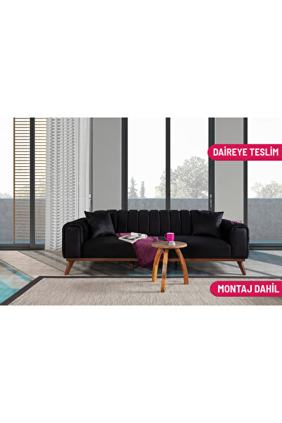 Laperla Mobilya RALVE YATAKLI KANEPE BABYFACE SİYAH