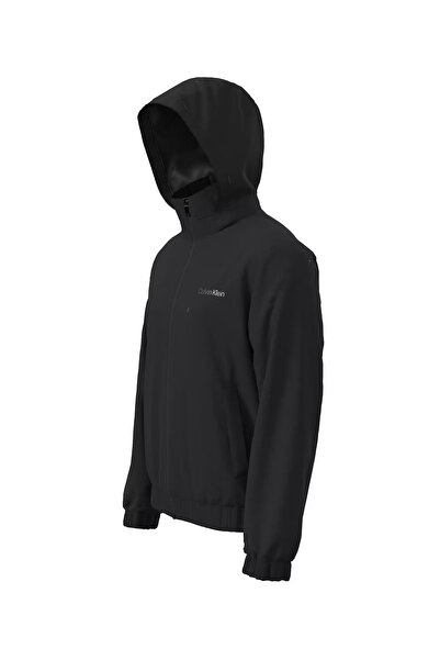 Calvin Klein Erkek Kapşonlu Yaka Uzun Kol Paraşüt Kumaş Cep Detay Siyah Ceket LV04LC511G-UB1