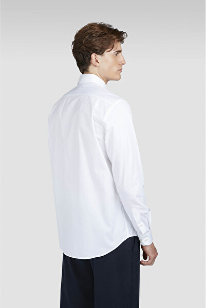 PAUL&SHARK Men's Cotton Long Sleeve Button Closure White Shirt 14313173-010