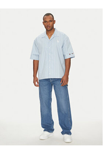 Champion Ανδρικό Πουκάμισο 221041 Μπλε Σκούρο Μπλε