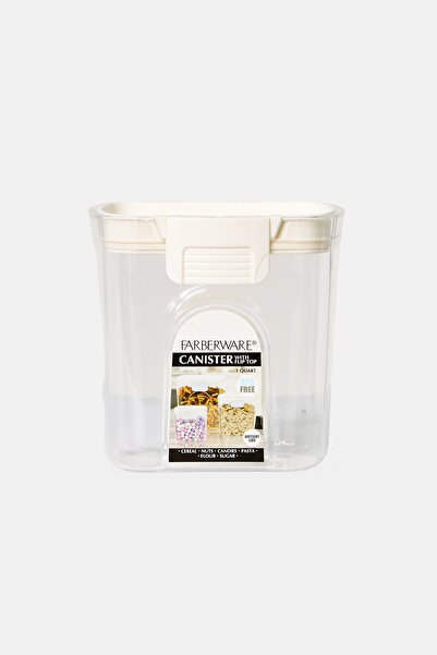 Farberware علبة تخزين صغيرة مع غطاء قابل للطي، شفافة
