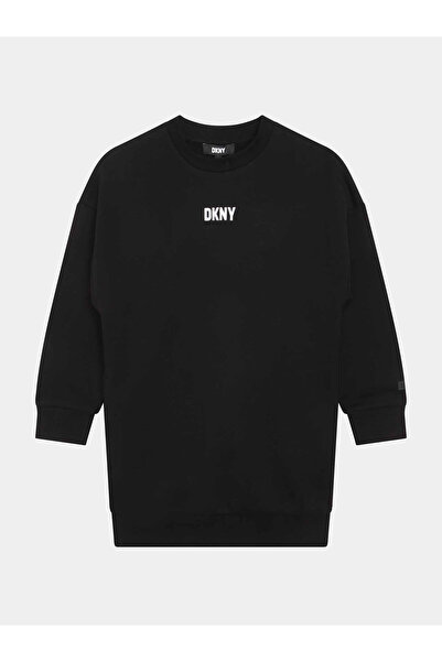Dkny Πλεκτό Φόρεμα για Κορίτσια D32894 S Μαύρο