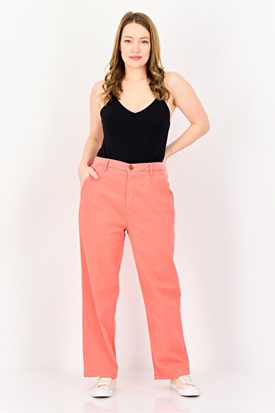 Reiko Women Cropped Fit Solid Chino Pants, Old Rose