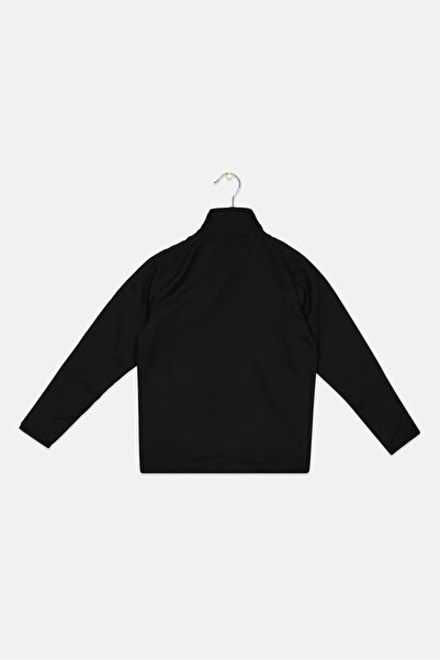 SPEEDO Kids Boy Mock Neck Embroidered Logo Windbreakers Jackets, Black