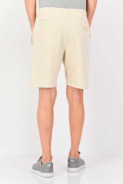 BLANK ESSENTIALS Men Brand Logo Basic Shorts, Beige
