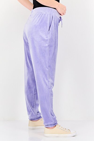 Forever 21 x Juicy Couture Women Regular Fit Brand Logo Jogger Pants, Lavender