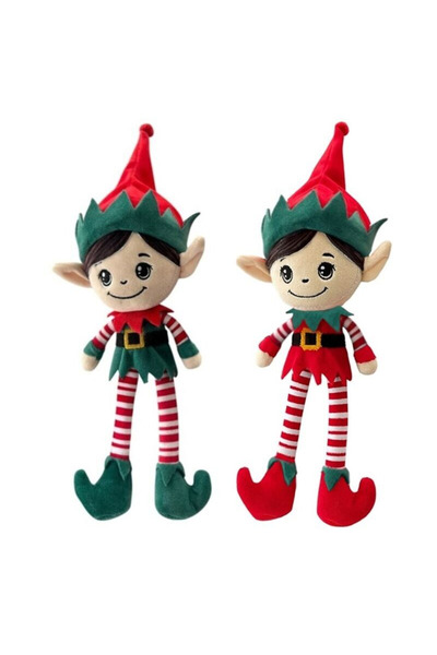 LUDIRO Σετ 2 Λούτρινα Ξωτικά 50 Εκ., Μαλακά και Χαρούμενα Χριστουγεννιάτικα Παιχνίδια, Μαγικοί Φίλοι για Παιδιά