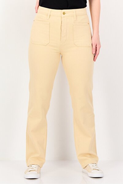 Reiko Women Regular Fit Solid Stretchable Jeans, Beige