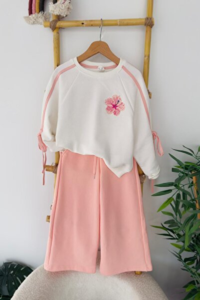 Minigimin Cicileri Costum pentru fetiță cu flori de hibiscus și detaliu cu fu...