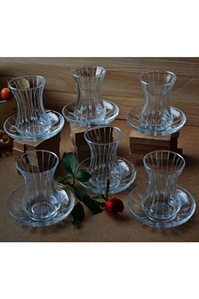 Empressco İnce Belli Çizgi Dekor Çay Takımı 12 Parça, şık ve zarif tasarım