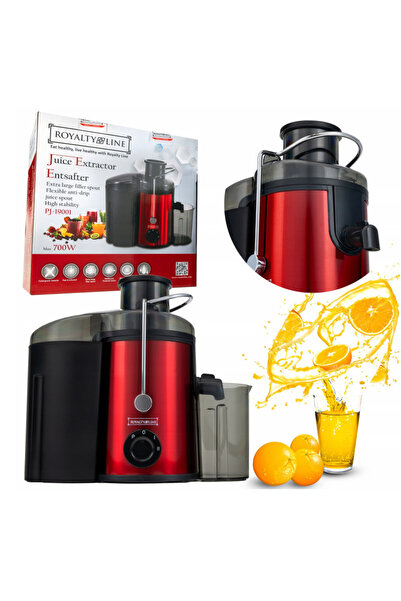Royalty Line Juicer PJ-19001, 700W, 2 speeds+Pulse, 0.450 ml, Anti-drip system, Red
