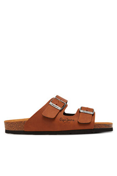 Pepe Jeans Γυναικείες σαγιονάρες καφέ PEPE JEANS-PLS90637 879COGNAC BROWN