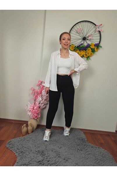 GAMZE ALPTEKİN Crepe Fabric Black Skinny Trousers