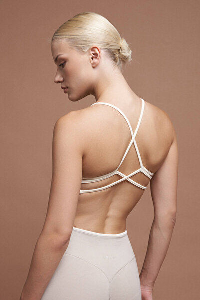 SESEH Rosa White Seamless Sports Bra Seamless Padded Sports Bra