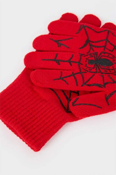 DeFacto Boy's Marvel Spiderman Patterned 2-Piece Gloves (25 Wn)
