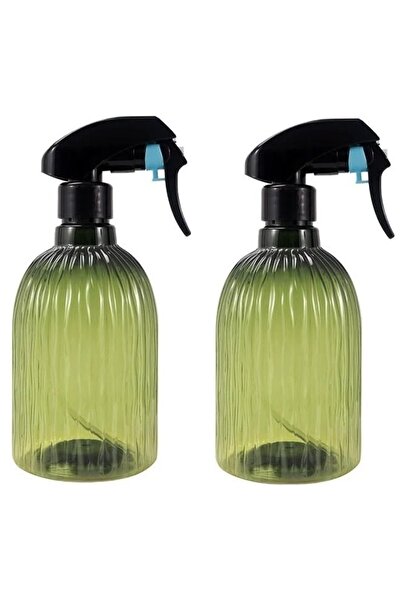Drwosm Set de 2 sticle cu pulverizator, PET/plastic, verde/negru, 500 ml