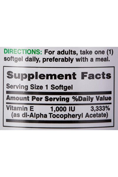 Nature's Bounty Vitamin E, 1000 I.U.