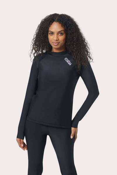 Coega Sunwear Ladies Rashguard Long Sleeve - Black