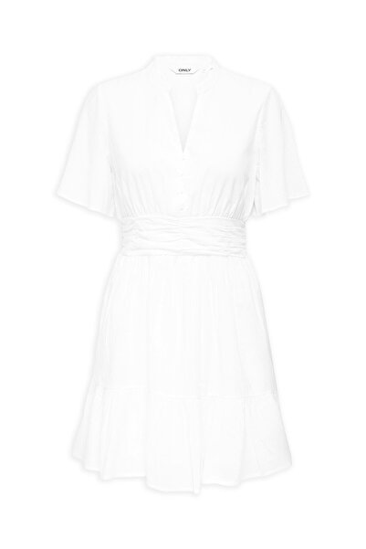 ONLY Γυναικείο καθημερινό φόρεμα 15363615 Λευκό