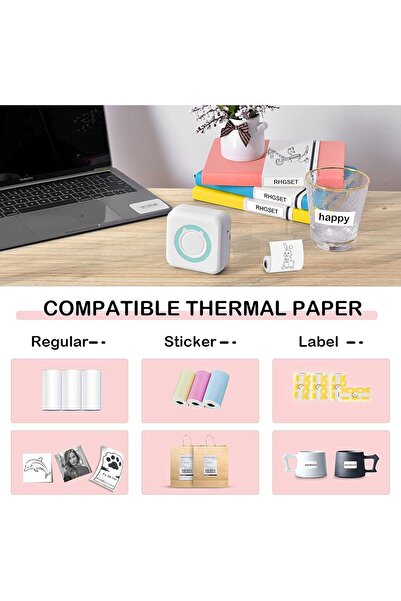 Generic Mini Pocket Sticker Printer Bluetooth Wireless Thermal Mobile Printer for Notes Photos & Labels