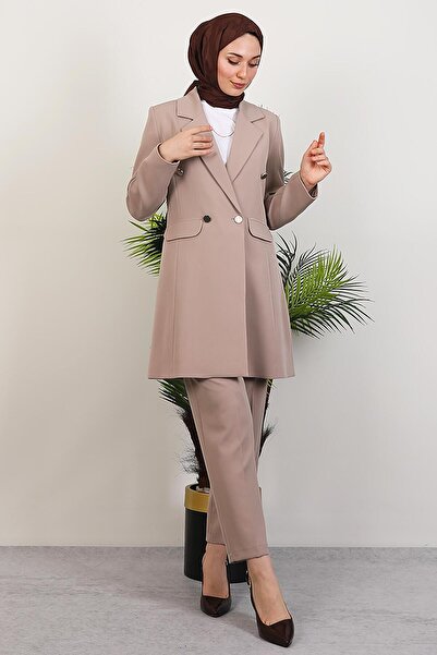 GİYZAMİLA Blazer Jacket Suit Light Mink