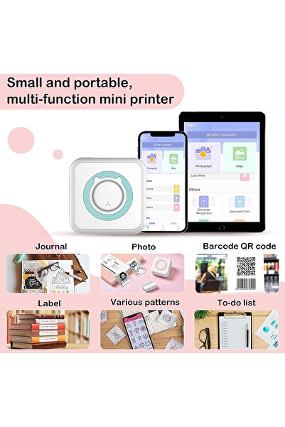 Generic Mini Pocket Sticker Printer Bluetooth Wireless Thermal Mobile Printer for Notes Photos & Labels