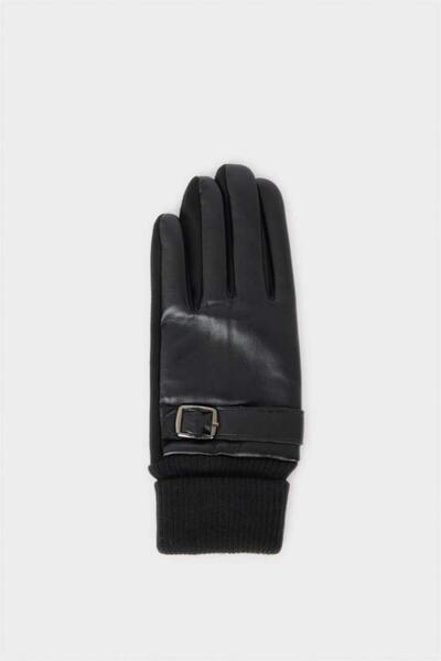 DeFacto Women's Faux Leather Gloves (25 Wn)