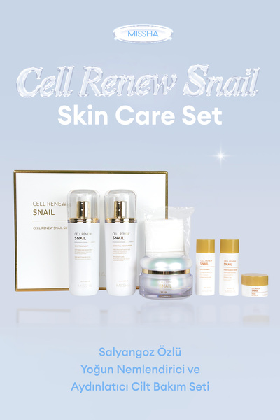 Missha Salyangoz Özlü Yoğun Nemlendirici ve Aydınlatıcı Set Cell Renew Snail Skin Care Set
