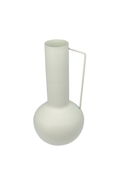 Gift Design Vază decorativă, din zinc, culoare albă, 17x17x34,5 cm