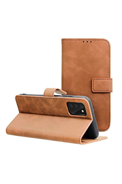 Optim Solution Husa Flip din Piele pentru Samsung Galaxy S22 Ultrae, Design unic, Maro