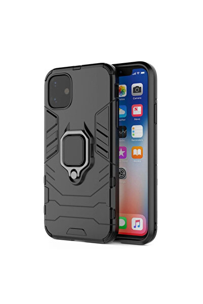 Optim Solution Калъф за Apple iPhone 11, Army Shield Protection, Armor Ring H...