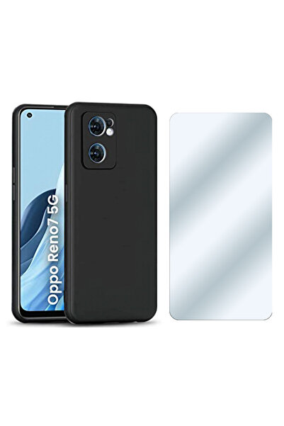 Optim Solution Set Husa din silicon si Folie protectie pentru Oppo Reno 7 5G,...