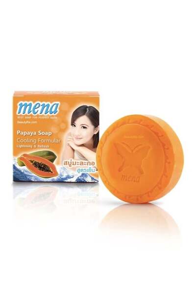 MENA Papaya Soap Cooling Formula Lightening & Refresh Soap 150G