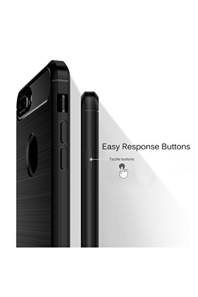 Optim Solution Θήκη ανθεκτικός σε άνθρακα για Apple iPhone 8 Plus, σχεδιασμός Fiber, αντικραδασμική, μαύρο τιτανίου