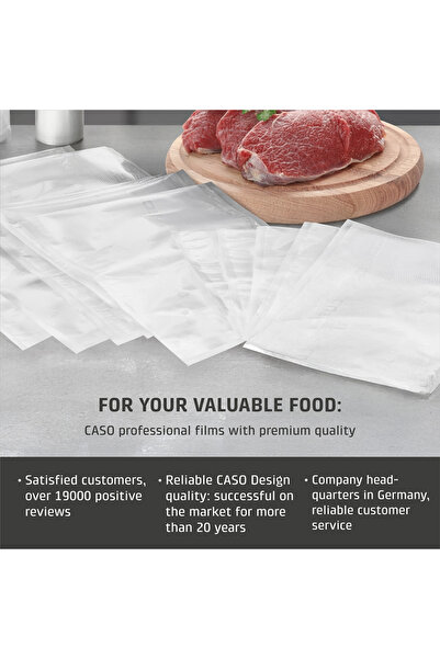 CASO Germany Set de 60 de pungi vidate profesionale cu relief, 30x40 cm, Caso Germania, 01123